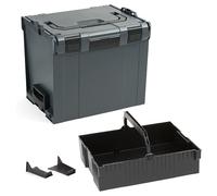 Bosch Sortimo L-BOXX 374 Caisse, taille 4, anthracite, avec insert de suspension noir, système de transport et de rangement des outils