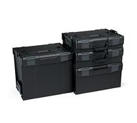 Bosch Sortimo L-BOXX Set de mallettes à outils vides en plastique - Taille 1 à 4 - Noir - Compatible avec L-BOXX Bosch Professional