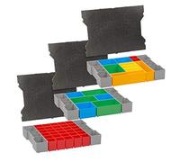Bosch Sortimo - Lot de 3 inserts pour boîte à outils LBoxx 102 série G4 avec insert A3, CD3 et H3 avec rembourrage de couvercle - Boîte de tri et insert idéal pour boîte à outils