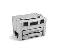 Bosch Sortimo LS-BOXX 306 - Ensemble de mallettes à outils grises avec i-BOXX 72 vide et tiroir LS 72 vide - Système de transport modulaire