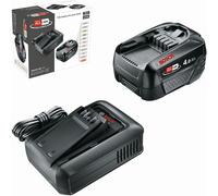 Bosch batterie et chargeur rapide Starter Set 18V (1 batterie Lithium-Ion 4,0 Ah ; 1 chargeur rapide ; alliance POWER FOR ALL 18V)