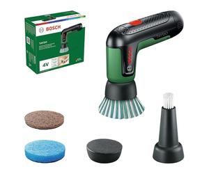 Bosch TAYDO Brosses électriques sans fil (UniversalBrush 4V) (brosse, brosse fine, porte-tampon, tampon abrasif fort, tampon anti-rayures en microfibre, boîte en carton)