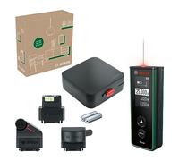 Bosch télémètre laser Zamo 4ème génération avec 3 attachements (mesures jusqu’à 25 m, piles rechargeables via le port USB-C, ajout possible d’adaptateurs, dans boîte carton pour e-commerce)