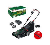 Bosch Tondeuse à batterie Rotak18V2-43, 36 volts (2x18V) + lame + bouchon de paillage, Tondeuse à gazon