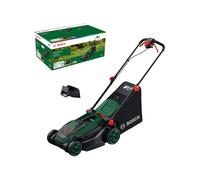 Bosch Tondeuse à Gazon sans-Fil ROTAK18V2-38 (Largeur de Coupe: 38 cm, Hauteur de Coupe: 30-75 mm, Sac de ramassage en Tissu de 40 l, Accessoire de Mulching, sans Batterie)