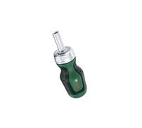 Bosch tournevis court à cliquet avec 6 embouts (compact et à couple élevé pour vissage et dévissage performants ; 6 embouts - PH2,SL5,TX25,HEX3/4/5 ; ergonomique ; porte-embout magnétique)