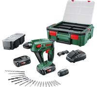 BOSCH UNEO Maxx Marteau perforateur 3en1 Coffret système Marteler, percer & visser Set de 19 accessoires