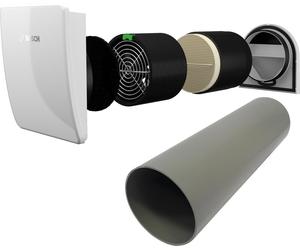 BOSCH ventilation décentralisée V2000D 43 /K Kit complet : avec tube de montage, grille extérieure - 7735600363