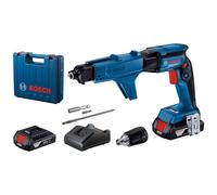 Bosch - Visseuse à plaques de plâtre sans fil 18 V avec chargeur de vis, 2 batteries 2,0 Ah Li-Ion, chargeur 06019K7022