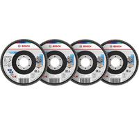 X451 Jeu de disques abrasifs à lamelles, 115 x 22,23 mm, K40/K60/K80/K120, Z29, 60 pièces.
