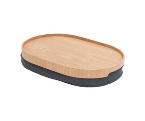 Bosign Plateau avec coussin Bosign curveline medium 26x39 cm Saule