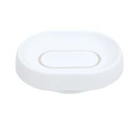 Bosign Porte-savon silicone avec égouttoir dissimulé large Blanc