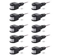 Bosiyrggrl 10X Commutateur de Capteur de Mouvement Infrarouge Automatique 12V DC PIR ExtÉRieur pour Lampe LED,Noir