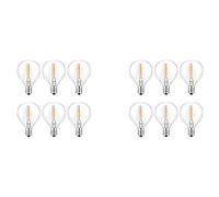Bosiyrggrl 12Pcs G40 LED Ampoules de Remplacement, E12 Base de Vis Incassable LED Globe Ampoules pour Guirlandes Solaires Blanc Chaud