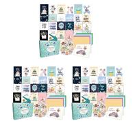 Bosiyrggrl 150 Pièces Cartes D'Anniversaire Uniques avec Enveloppes et Autocollants, Cartes de Vœux, Paquet de Cartes D'Anniversaire, Paquet de Cartes D'Anniversaire pour Enfants