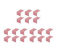 Bosiyrggrl 18 PièCes Rayé Table de Mariage Polyester Table DéCor Rouge Blanc Rayé Design Nappe DéCor 12 X 108 Pouces