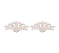 Bosiyrggrl 2 Pièces 22 X 10 cm Bois Sculpté Coin Incrustation Appliques DéCor Meubles Artisanat Non Peint