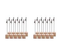 Bosiyrggrl 20 PièCes Porte-MéMo Base en Pin Pince à Message Porte-Notes Vertical pour Bureau FêTe de Mariage DéCoration de Maison Photos D'Anniversaire