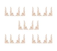 Bosiyrggrl 20 Pièces Séries Européen Floral Artisanat Meubles Décoratifs Sculpté Applique Bois Moderne Mur Cadre Coin Porte