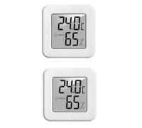 Bosiyrggrl 2X 1207 Mini Thermomètre Électronique de Température et D'Humidité pour Voiture avec Affichage du Souriant, Thermomètre D'Intérieur Domestique