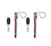 Bosiyrggrl 2X 433Mhz DC 3.6-24V 1CH Relais Sans Télécommande Commutateur Mini Module avec Émetteur pour Lampe à LED Lumière DIY, Type B