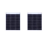 Bosiyrggrl 2X 60W Panneau Solaire Portable 5V Double USB Kit de Panneau de Chargeur Chargeur de TéLéPhone de Voyage de Batterie de Recharge d'urgence ExtéRieure