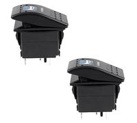 Bosiyrggrl 2X Bateau de Voiture à Interrupteur à Bascule à 5 Broches à Motif de Corne de Lumière Bleue LED 12V / 20A 24V / 10A à 5 Broches