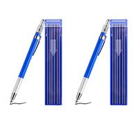 Bosiyrggrl 2X Crayon à Souder en Argent avec 24 Pièces Séries Recharges Rondes en Argent, Stylo Marqueur en Métal