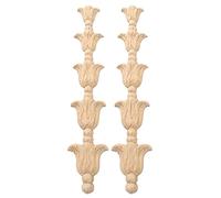 Bosiyrggrl 2X Décalque de Cadre Non Peint en Applique en Coin Sculpté en Bois pour Style de Décoration de Meubles de Maison: 1