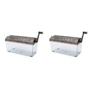 Bosiyrggrl 2X Déchiqueteuse à Main, Découpeuse de Papier Manuelle A4 pour, Mini Déchiqueteuse Manuelle Portable pour, L'école et Le Bureau
