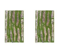 Bosiyrggrl 2X Décoration D'écorce Artificielle Véritable écorce d'arbre de Pin Séché avec Mousse Artificielle pour L'Embellissement de Mur de Fête à de Festival de Bricolage