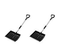 Bosiyrggrl 2X Grande Pelle à Neige Portable pour Pelle à Neige D'Allée avec Manche en Aluminium et Déneigement de Pelle à Lame Large
