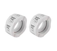 Bosiyrggrl 2X Heureux Courrier Rouleau Autocollants pour Emballage Scellage Cartes de Voeux Enveloppe Sceau 1 Pouce Rond 500 Autocollants