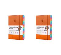 Bosiyrggrl 2X Livre de Conservation des de Passe avec Onglets AlphabéTiques ColoréS et Deux Marque-Pages, pour Personnes ÂGéEs 8,4 X 5,9 Pouces, Adresse Internet A