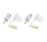 Bosiyrggrl 2X Mini Ensemble de Forets à Main Électriques DC 12V Moteur 0.5-3Mm HSS Foret Hélicoïdal avec 5 Pièces Mandrin Pinces Convient à la Scie Cloche de Forage