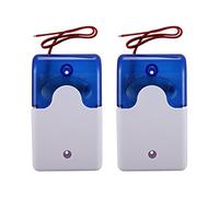 Bosiyrggrl 2X Mini Filaire Strobe Avertissement Sirène Dc 12 V Son Alarme Clignotante Son Son Siren Corne SystèMe D'Alarme de Sécurité à Domicile 115Db Bleu