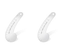Bosiyrggrl 2X RèGle de Courbe de Forme Variable 12 Pouces en Métal Courbe FrançAise RèGle de Courbe de Hanche pour Mesurer la Fabrication de de Couture