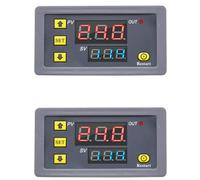 Bosiyrggrl 2X Relais Temporisé Numérique Affichage LED Minuterie de Cycle Interrupteur de Commande Relais Temporisé Réglable Interrupteur Temporisé DC12V