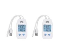Bosiyrggrl 2X Testeur USB, LCD Testeur USB Détecteur Voltmètre Ampèremètre Testeur de Capacité de Puissance Numérique (UT658 Double)