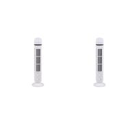 Bosiyrggrl 2X Ventilateur Refroidisseur d'air Portable, Ventilateur Tour Simplifié avec LED, Vent Puissant, Peu Encombrant, sans Lame, Interface USB Blanche