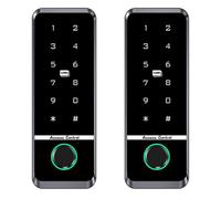Bosiyrggrl 2X WIFI TUYA App ContrôLeur D'AccèS BioméTrique par Empreinte Digitale Clavier IP66 SystèMe de ContrôLe D'AccèS de Porte Autonome ÉTanche (A)