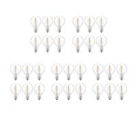 Bosiyrggrl 30Pcs G40 LED Ampoules de Remplacement, E12 Base de Vis Incassable LED Globe Ampoules pour Guirlandes Solaires Blanc Chaud