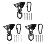 Bosiyrggrl 3X Crochet de Plafond Chaise Suspendue 360 ° Rotation Swing Hanger 450KG Swing Crochet de Suspension pour Sac de, Hamac, Yoga, Etc.