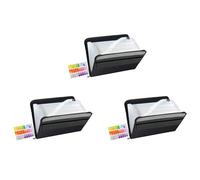 Bosiyrggrl 3X Dossier de Fichiers Extensible à 13 Poches A4 Organisateur de Portefeuille de Documents En Plastique pour Le Stockage Stationnaire de Bureau Personnel (Noir)