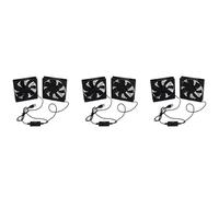 Bosiyrggrl 3X Double Ventilateurs de Routeur PC AlimentéS par USB 120Mm 5V avec ContrôLeur de Vitesse Ventilateur de Refroidissement à DéBit D'Air ÉLevé pour RéCepteur Modem Routeur