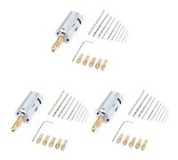 Bosiyrggrl 3X Mini Ensemble de Forets à Main Électriques DC 12V Moteur 0.5-3Mm HSS Foret Hélicoïdal avec 5 Pièces Mandrin Pinces Convient à la Scie Cloche de Forage