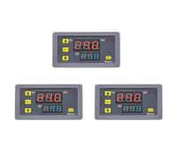 Bosiyrggrl 3X Relais Temporisé NuméRique Affichage LED Minuterie de Cycle Interrupteur de Commande Relais Temporisé RéGlable Interrupteur Temporisé AC110-220V