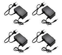 Bosiyrggrl 4X Adaptateur d'alimentation Étanche 12 V 2 A Adaptateur de Surveillance Extérieur Étanche à la Pluie pour Caméra CC Bande LED Commutation Prise UE