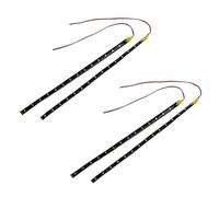 Bosiyrggrl 4X Bande Neon Eclairage Flexible Lampe 15 LEDs 30CM Etanche Orange