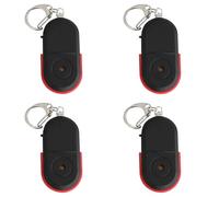 Bosiyrggrl 4X Mini Détecteur de e Sifflet Anti-Perte Alarme sans Balise Intelligente Localisateur de Clé Porte-Clés Tracker Sifflet Son LED Lumière Tracker